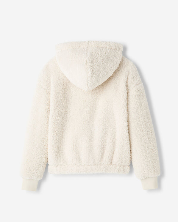 Chandail à capuchon et glissière en molleton style mouton Creekside pour enfants