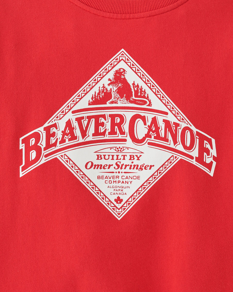 Chandail à col rond décontracté Beaver Canoe pour enfants