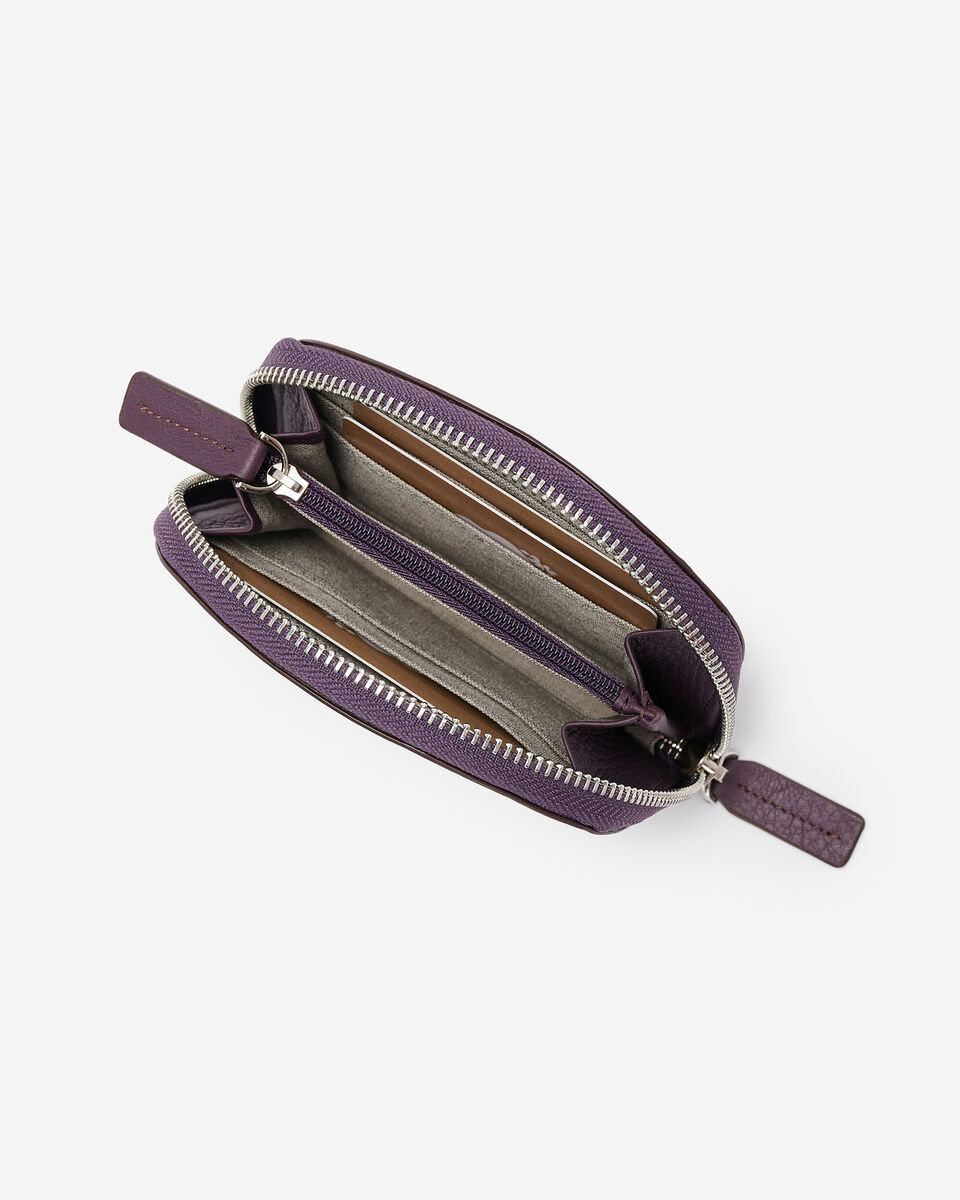 Portefeuille demi-lune en cuir Nuage