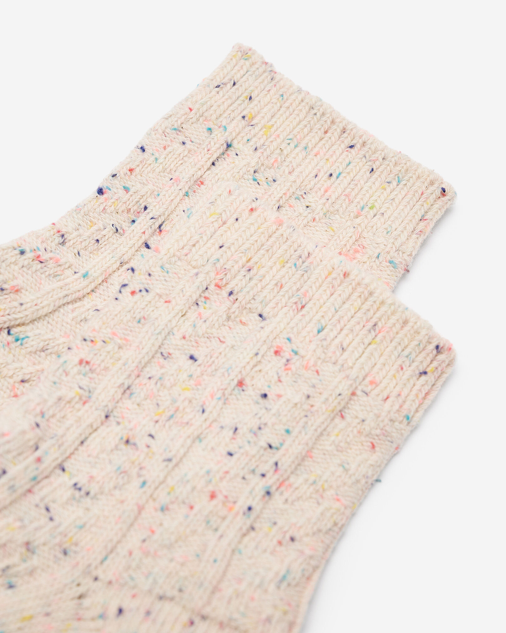 Socquettes en coton à torsades pour femme