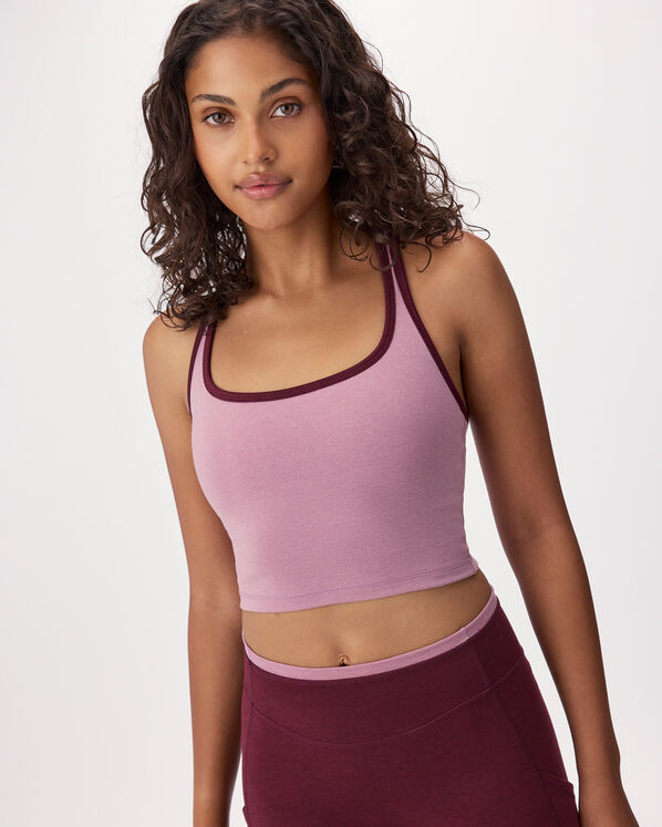 Camisole sport courte en tricot