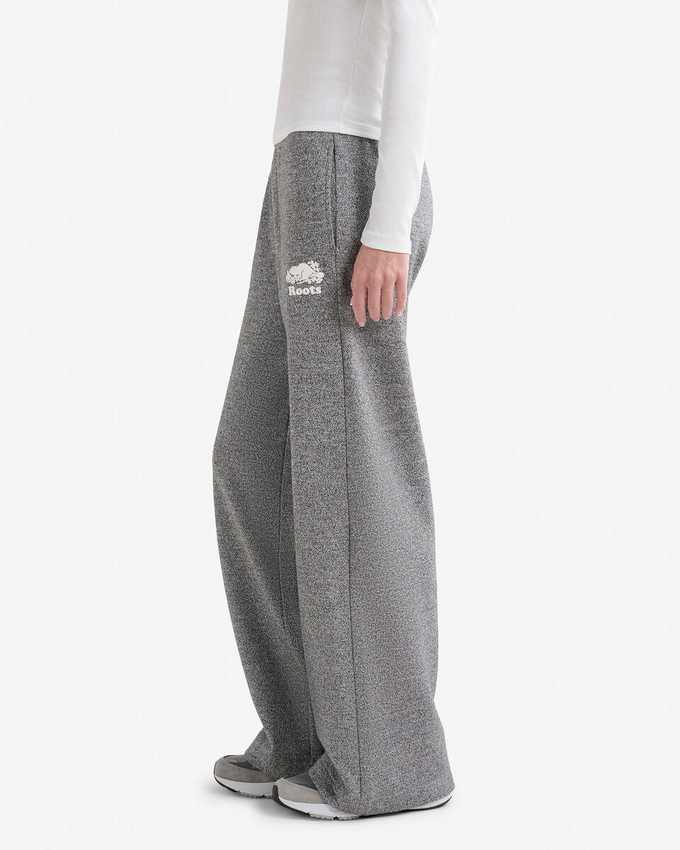 Pantalon &agrave; jambe large en molleton de coton bio Cooper