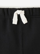 Pantalon ajusté à cheville côtelée en molleton de coton bio pour toutes-petites