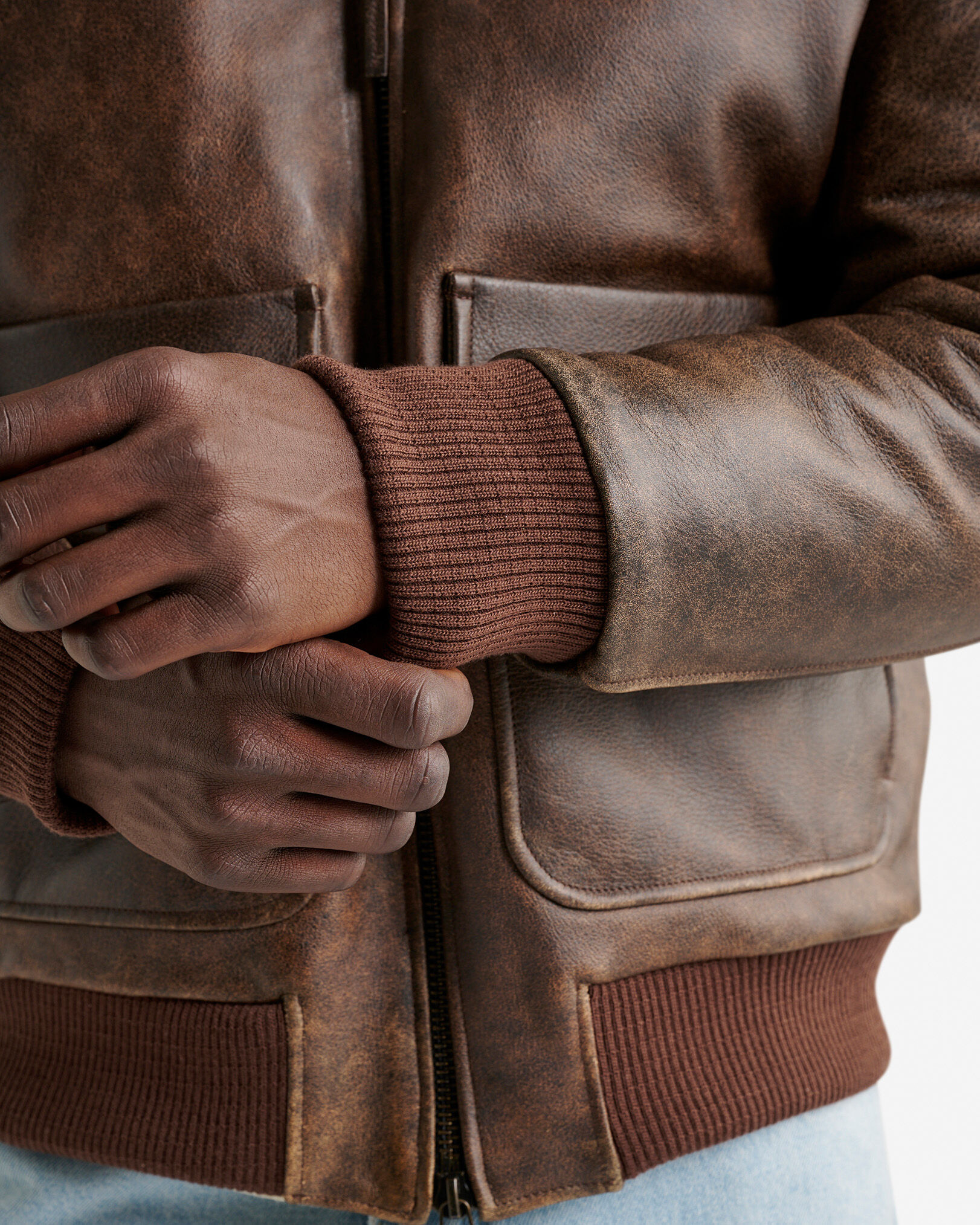 Leather Aviator Jacket
