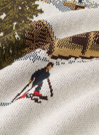 Chandail &agrave; col rond Paysage &agrave; motif intarsia