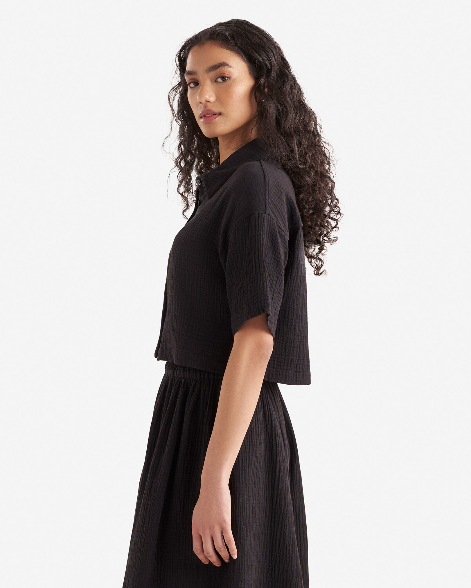 Isla Cotton Gauze Short Sleeve Shirt