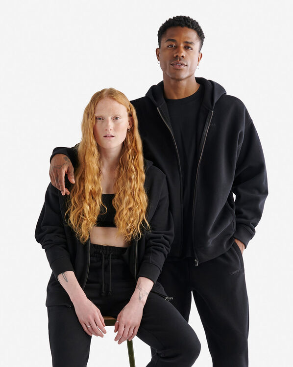 One Zip Hoodie - Black