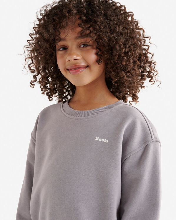 Girls Summer Cloud Bubble Crew Sweatshirt - Gull Grey