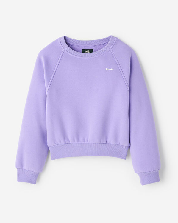 Girls Cloud Bubble Crew Sweatshirt - Violet Tulip