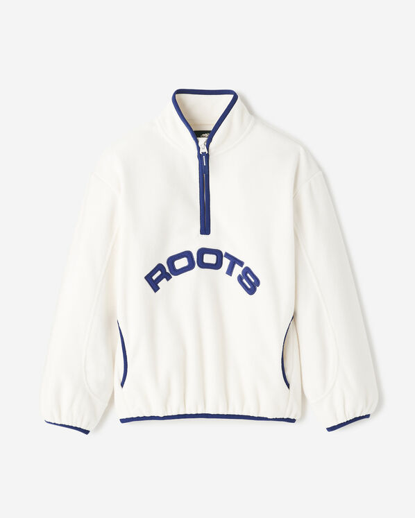 Kids Active Microfleece Half Zip - Egret