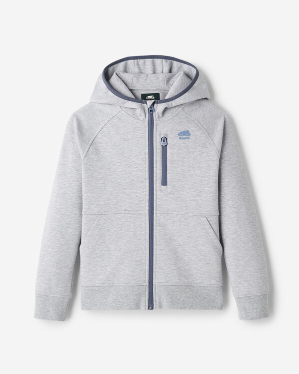 Kids Recover Interlock Full Zip Hoodie - Heather Grey