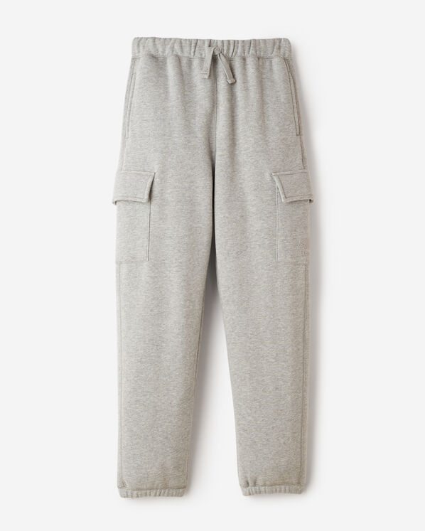 Kids Organic Cooper Relaxed Cargo Sweatpant - Grey Mix