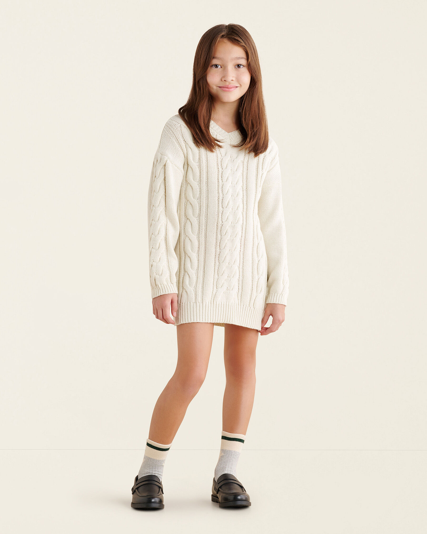 Cream sweater dress girls online