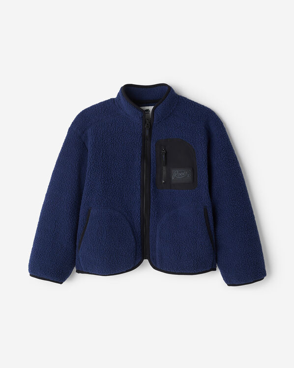 Kids Alta Shearling Fleece Jacket - Indigo Ink