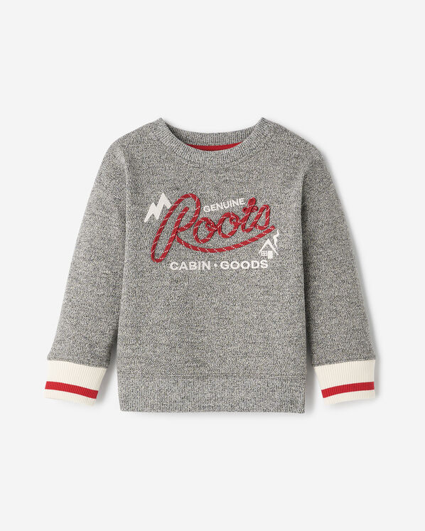 Toddler Cabin Rope Applique Crew Sweatshirt - Grey Oat Pepper Toddler Cabin Rope Applique Crew Sweatshirt - Grey Oat Pepper