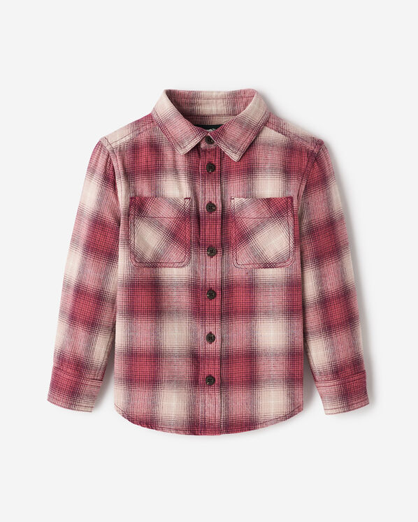 Toddler Relaxed Plaid Shirt - Mauve Wine Purple