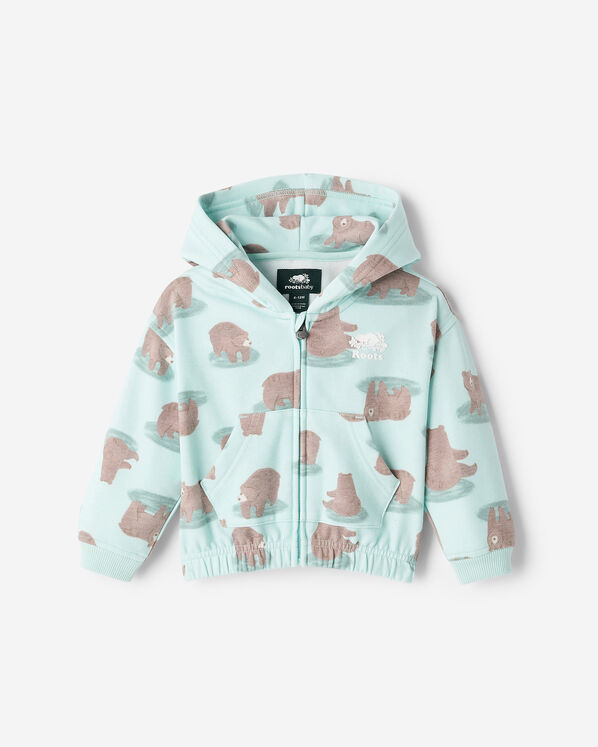 Baby Cozy Bear Zip Hoodie - Blue Breeze