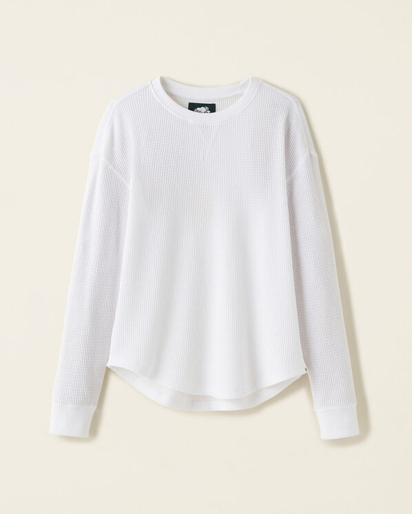 Waffle Long Sleeve Top - White