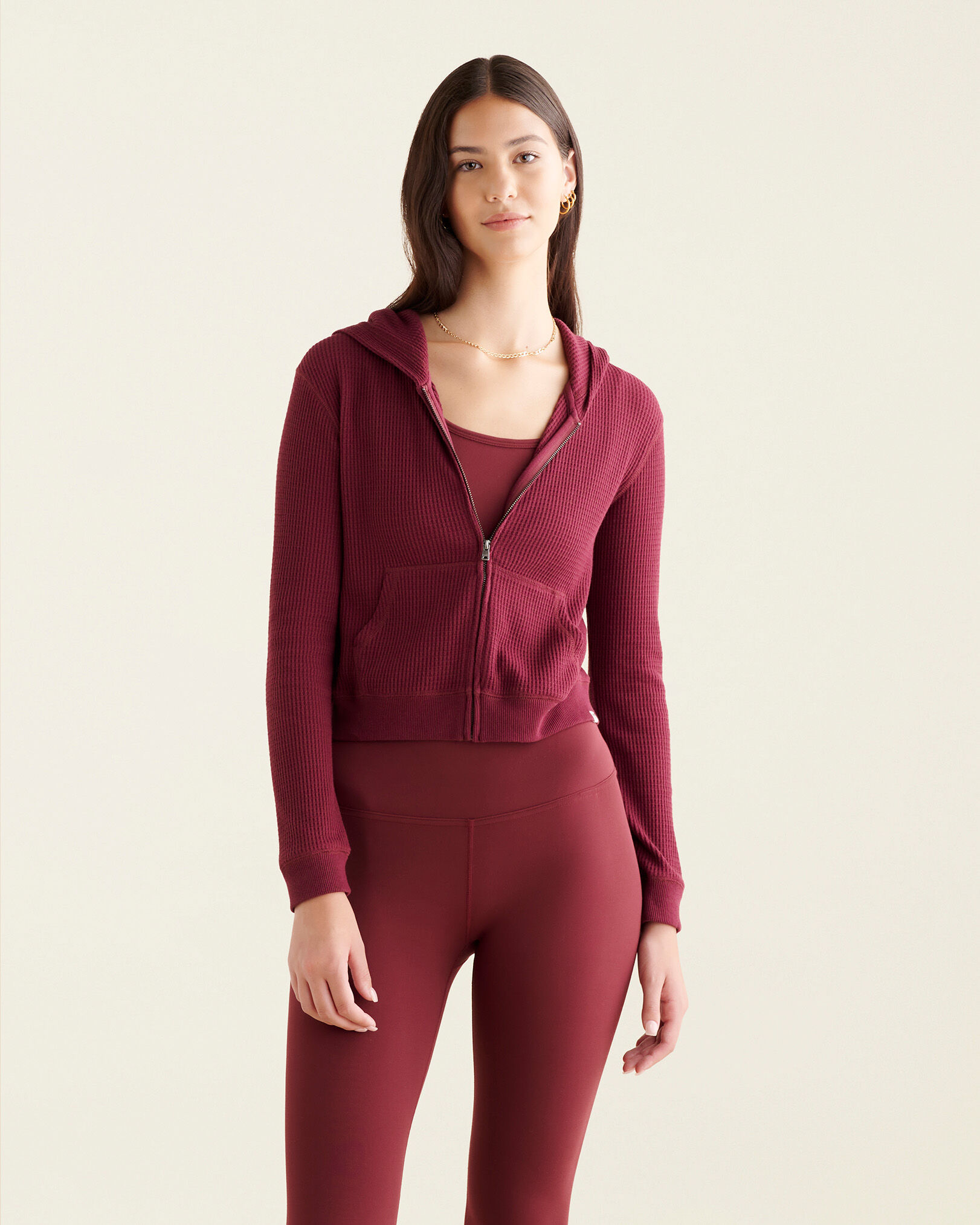 Polyester sales spandex hoodie
