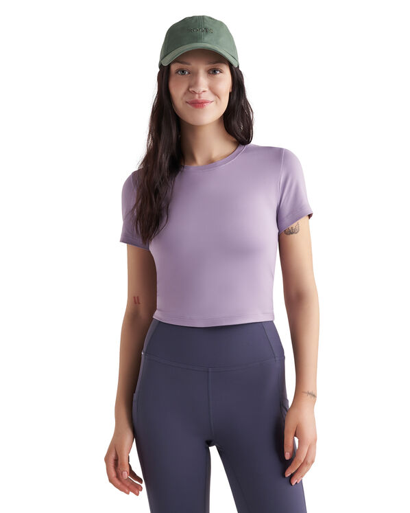 Renew Knit Crop T-Shirt - Lavender Mist