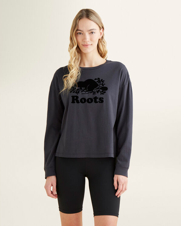 Womens Organic Cooper Long Sleeve T-shirt - Graphite