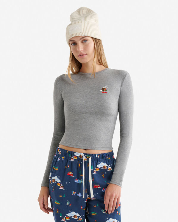 Womens Holiday Fitted Long Sleeve Top
