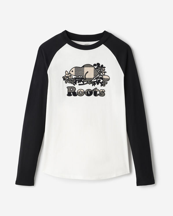 Womens Cooper Plaid Long Sleeve T-Shirt - Black