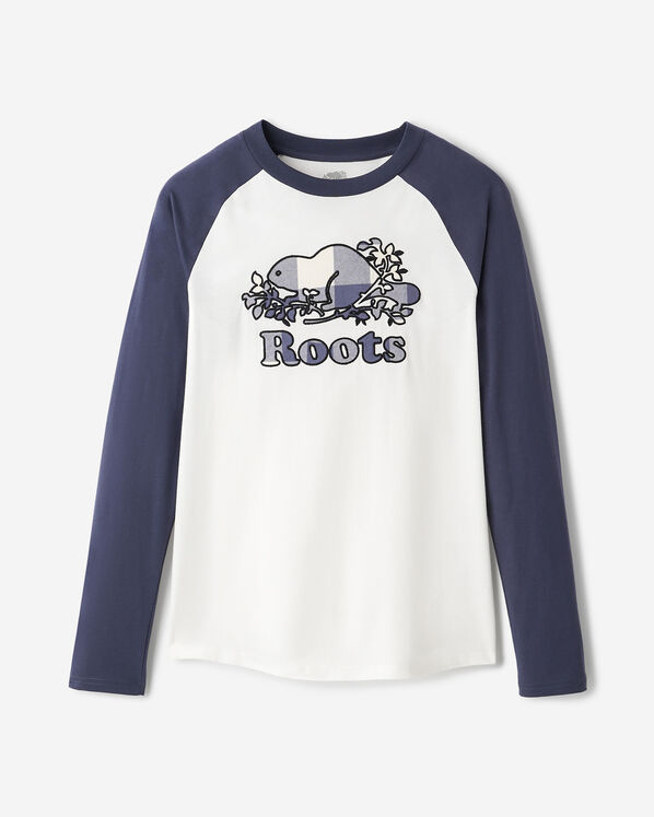 Womens Cooper Plaid Long Sleeve T-Shirt - Ink Blue