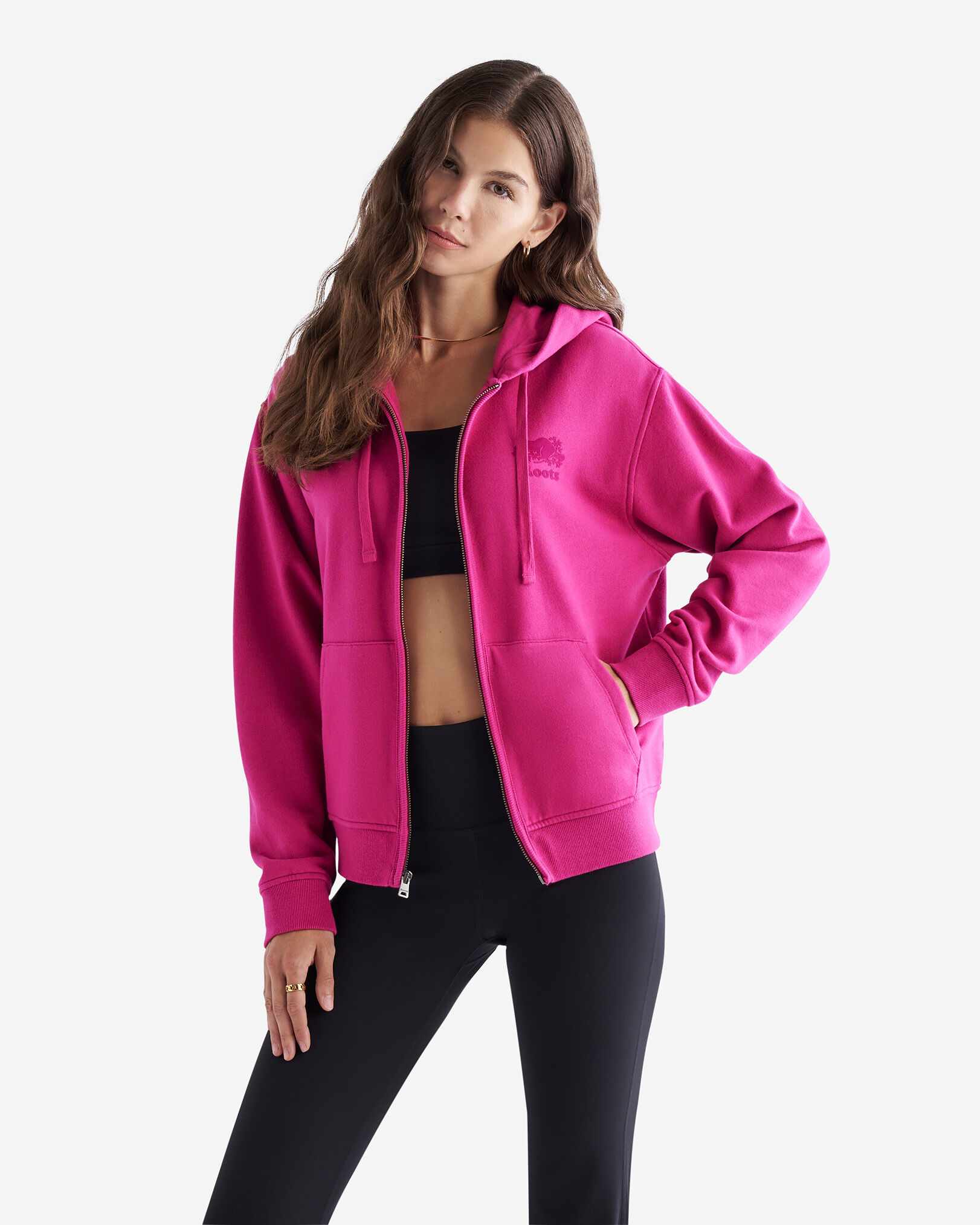 Roots pink hoodie outlet