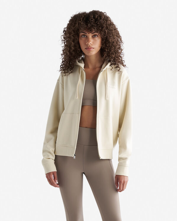 Organic Original Relaxed Full Zip Hoodie - Almond Milk