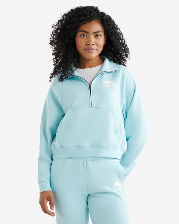 Organic Cooper Half Zip - Sea Glass