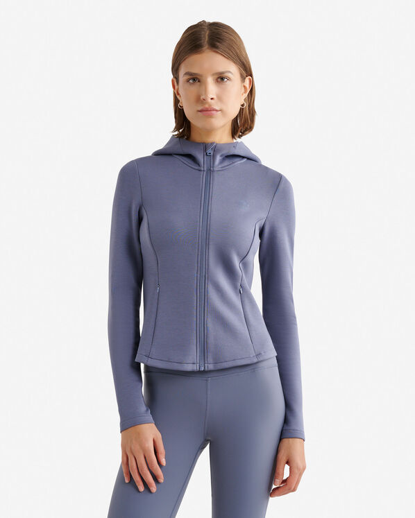 Roam Hooded Full Zip - Tidal Blue