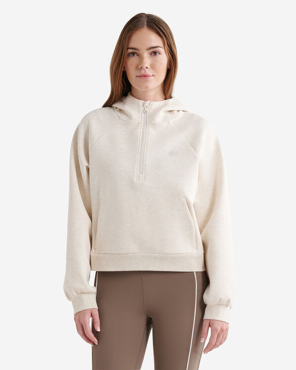 Roam Half Zip Hoodie - Oatmeal Mix
