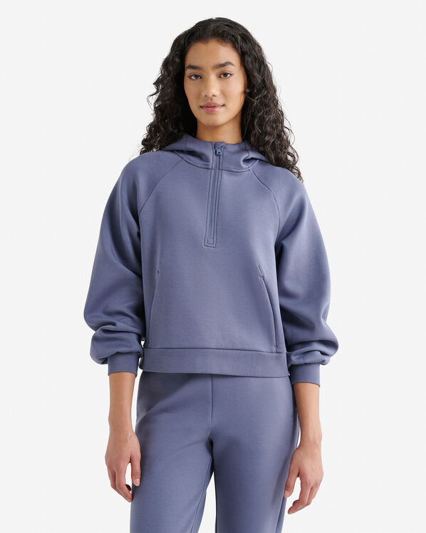 Roam Half Zip Hoodie - Tidal Blue