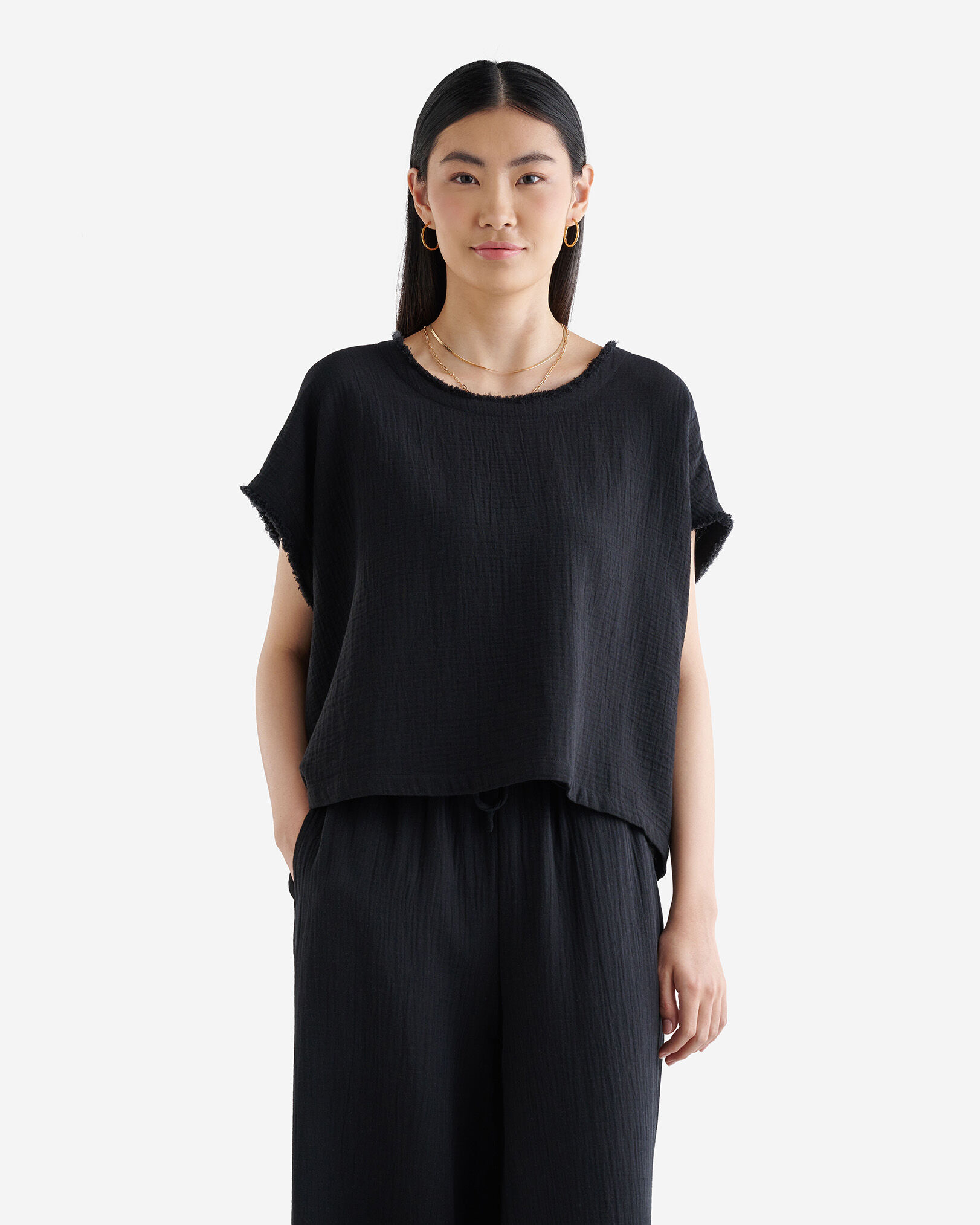 Summer gauze tops online