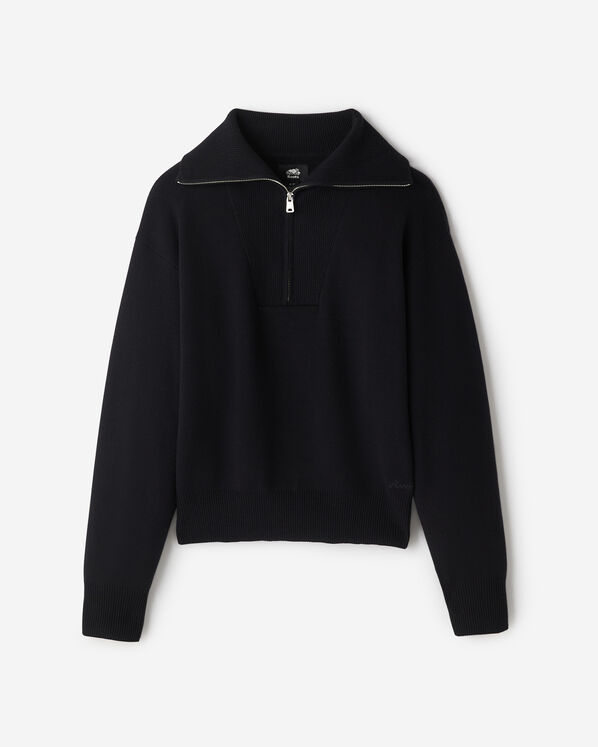 Bowen Half Zip Sweater - Black