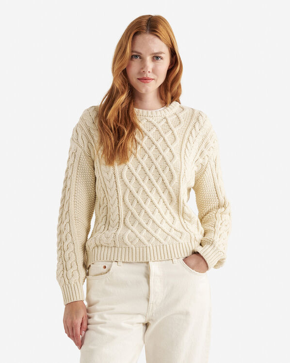 Cable Knit Sweater - Birch White Cable Knit Sweater - Birch White