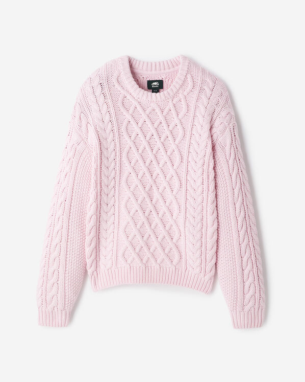 Cable Knit Sweater - Bubble Pink Cable Knit Sweater - Bubble Pink