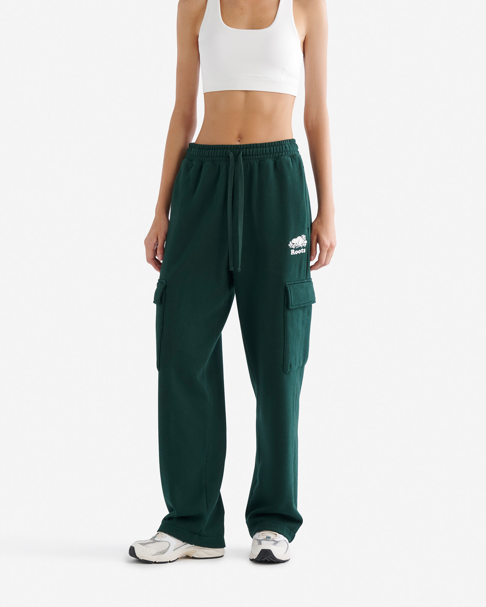Green Cargo Joggers Roots