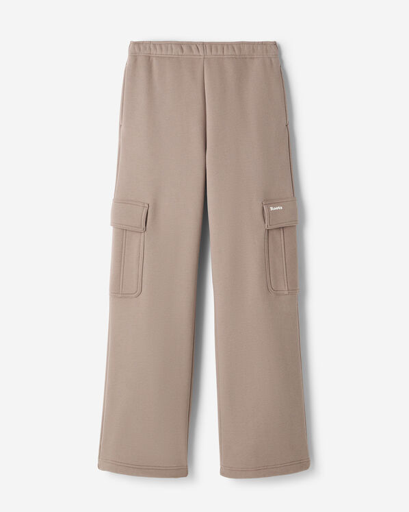 Cloud Cargo Wide Leg Sweatpant - Mushroom Brown