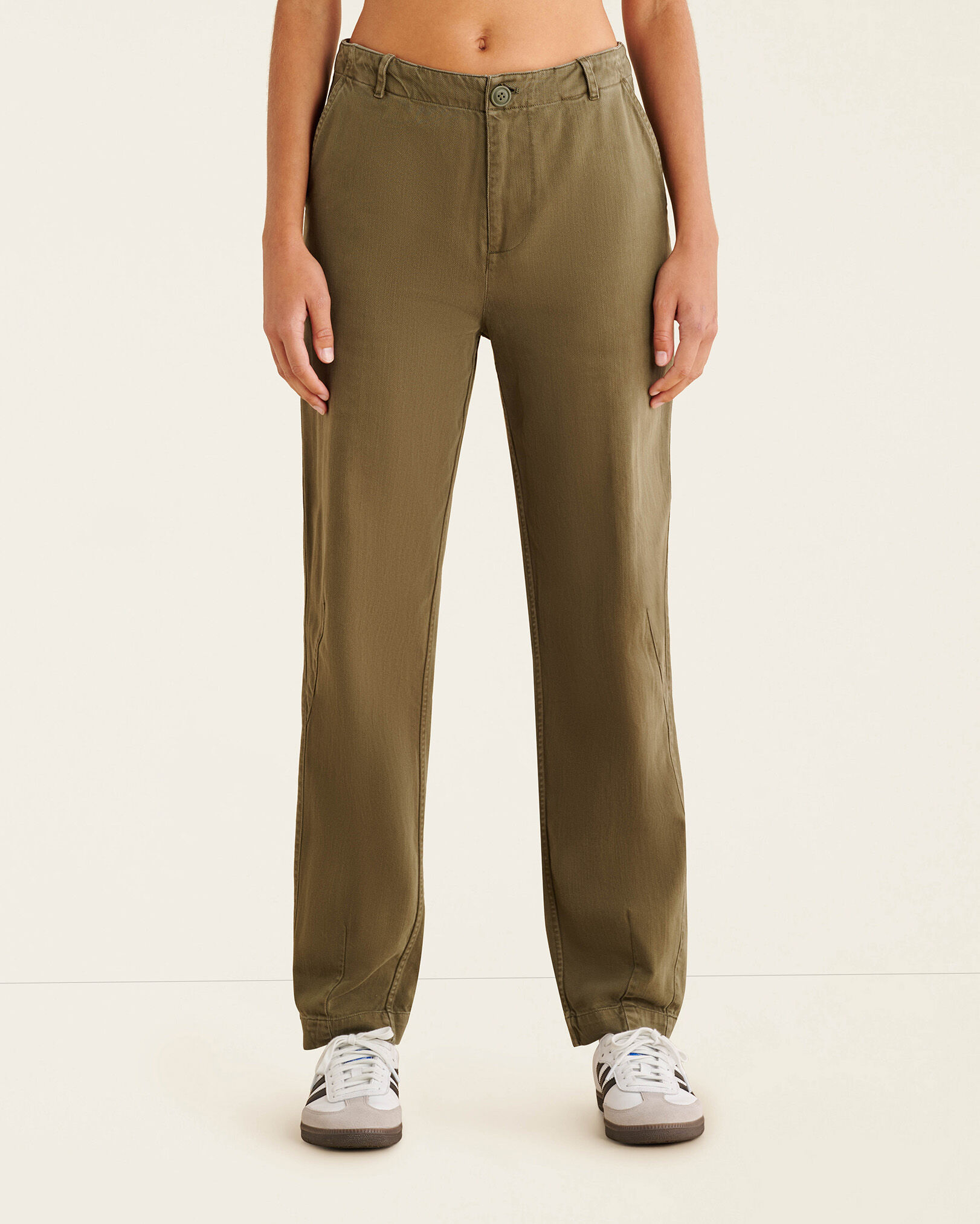 Khaki Cotton and Wool Pants FW24 31768336 | Zegna CA