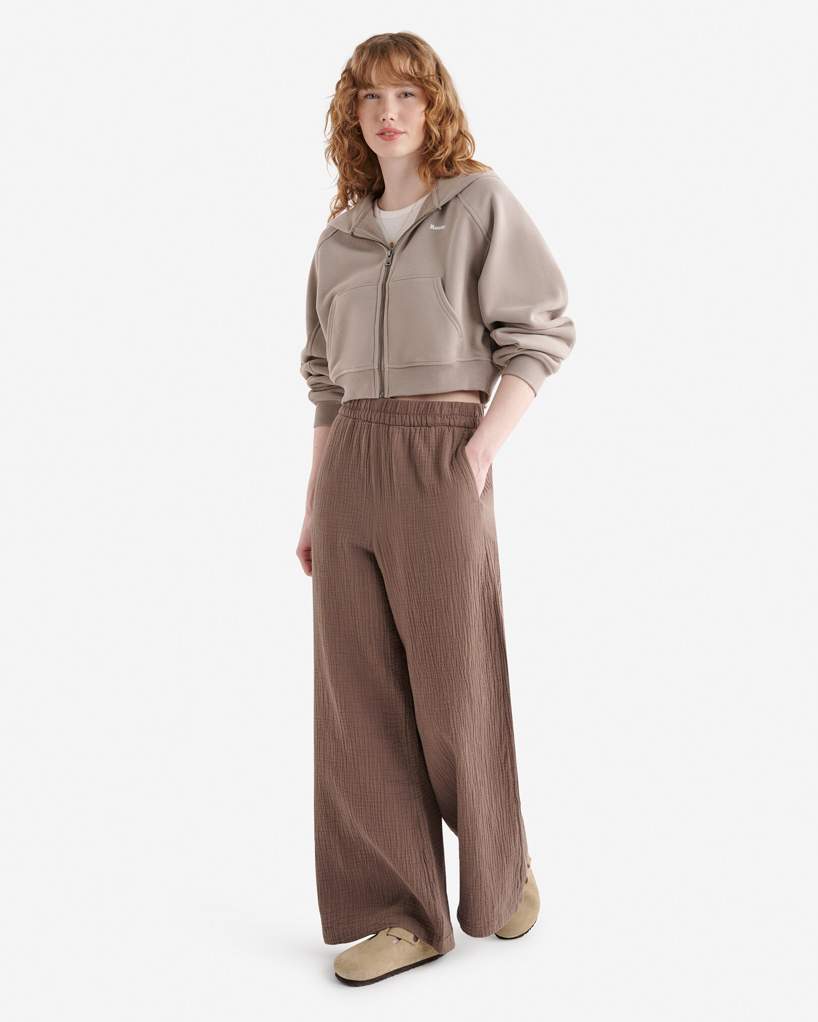 【YOURNUS】Pole Track Cotton Wide Pants Loiter Protective Wide Leg Track Pants Grey | Parallel