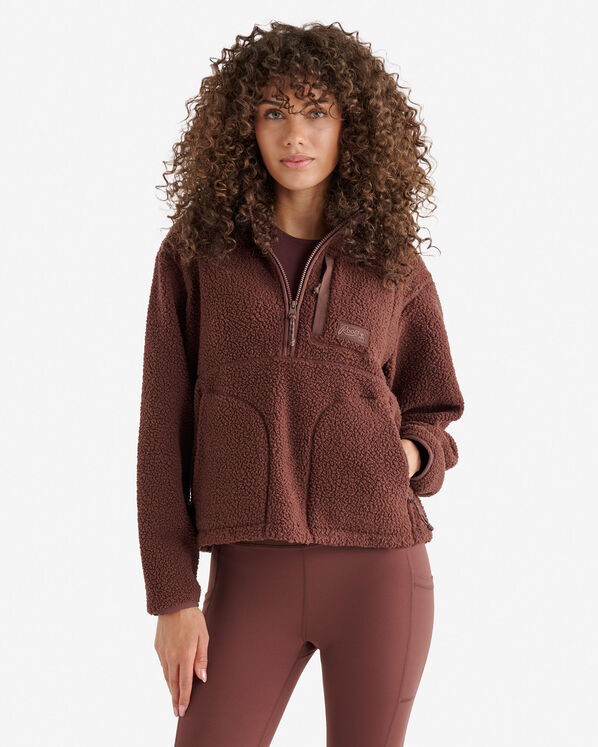 Alta Shearling Fleece Half Zip - Hazelnut Brown