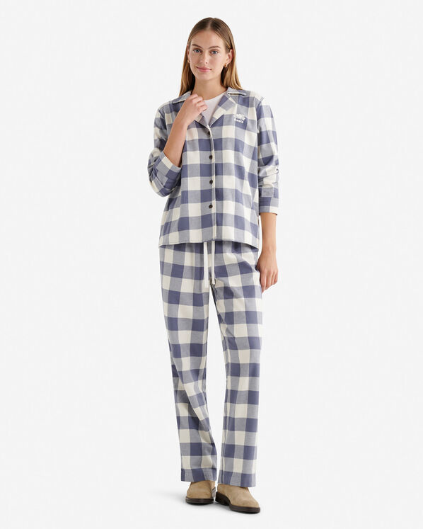 Womens Plaid Pajama Set - Ink Blue