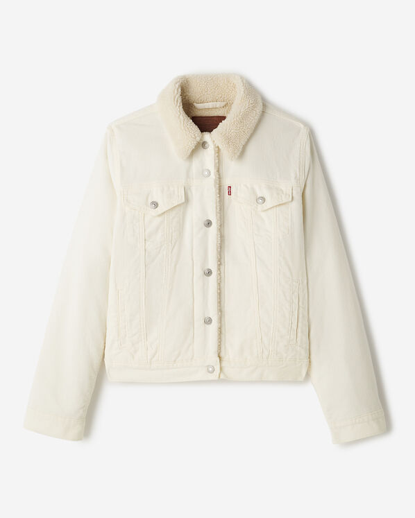Levi's Original Womens Sherpa Trucker - White