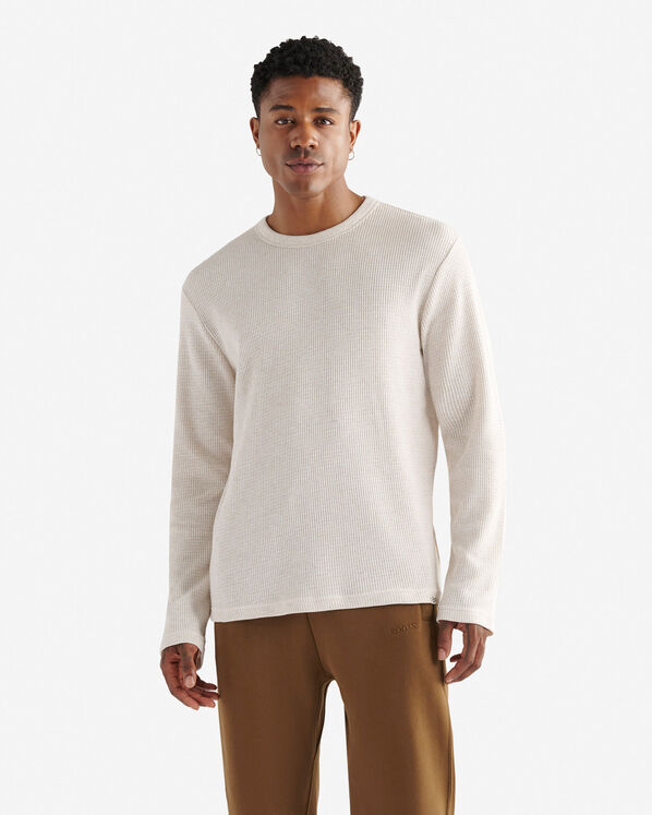 Waffle Long Sleeve Crew - Oatmeal Mix