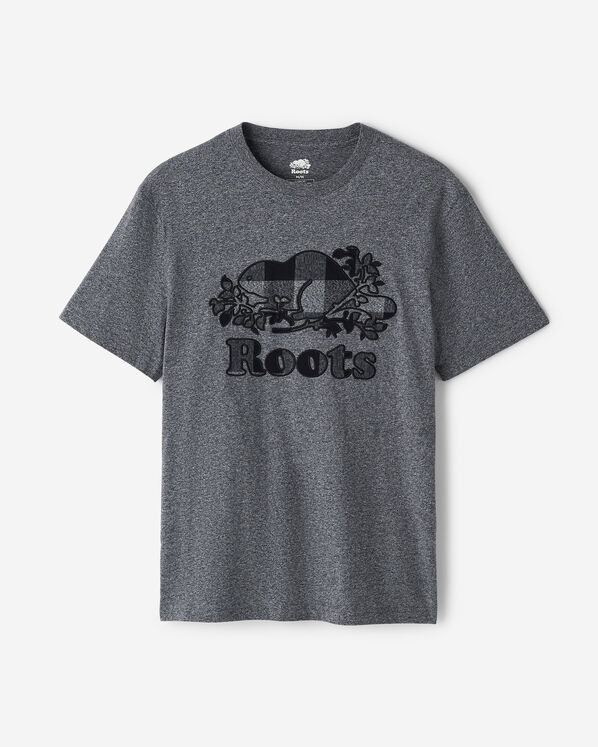 Mens Cooper Plaid T-Shirt - Salt & Pepper