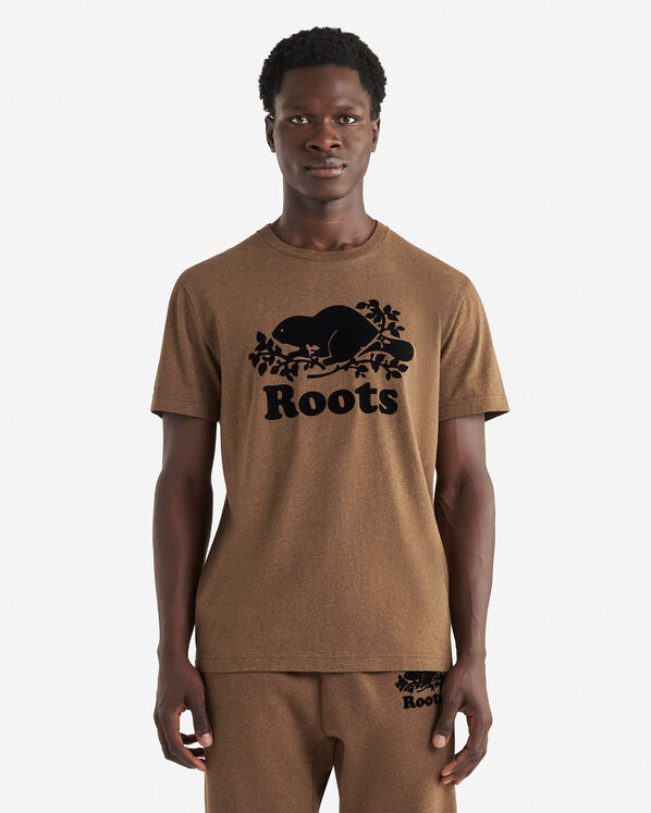 Mens Organic Cooper Beaver T-Shirt - Coffee Bean Mix