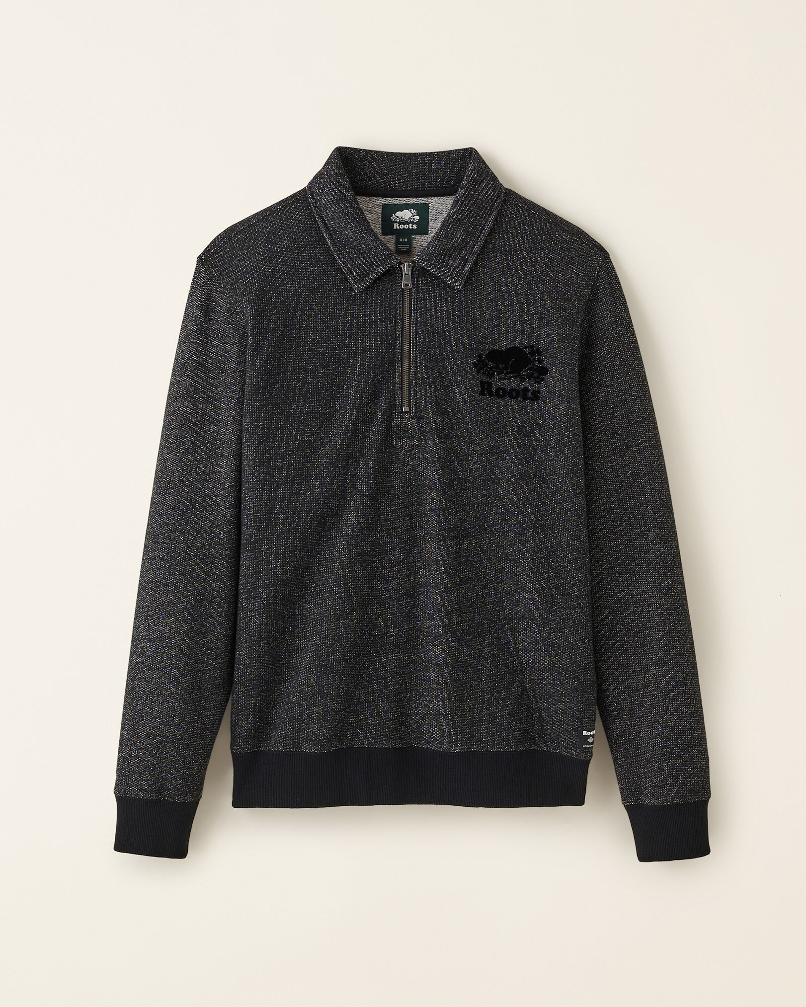 Quarter zip roots sweater top