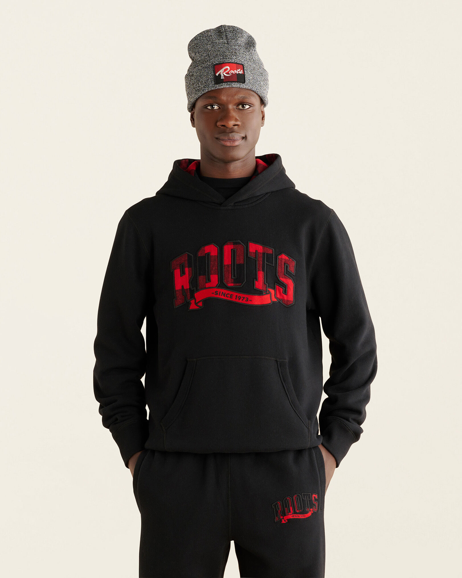 Mens Kangaroo Pocket Hoodie Roots